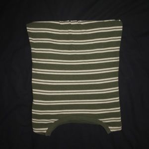 American Eagle Green Striped T-Shirt